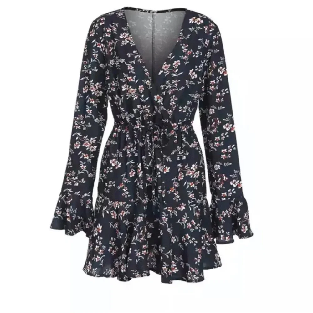 Spring /summer sexy floral chiffon dress - Picture 2 of 3